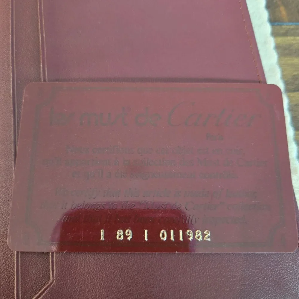 Authentic Cartier Burgundy Leather Wallet